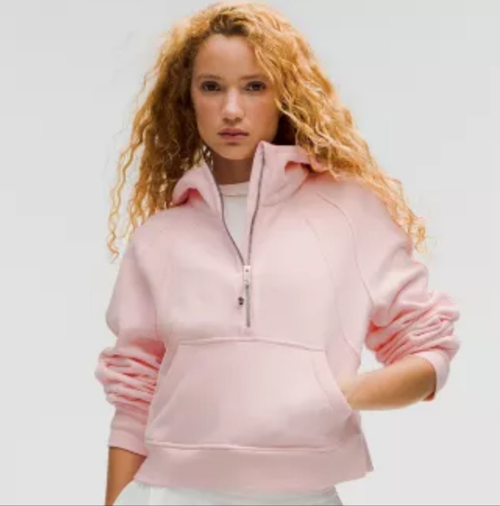 LULULEMON Scuba Oversized Half Zip Hoodie - Strawberry Milkshake - XS/S